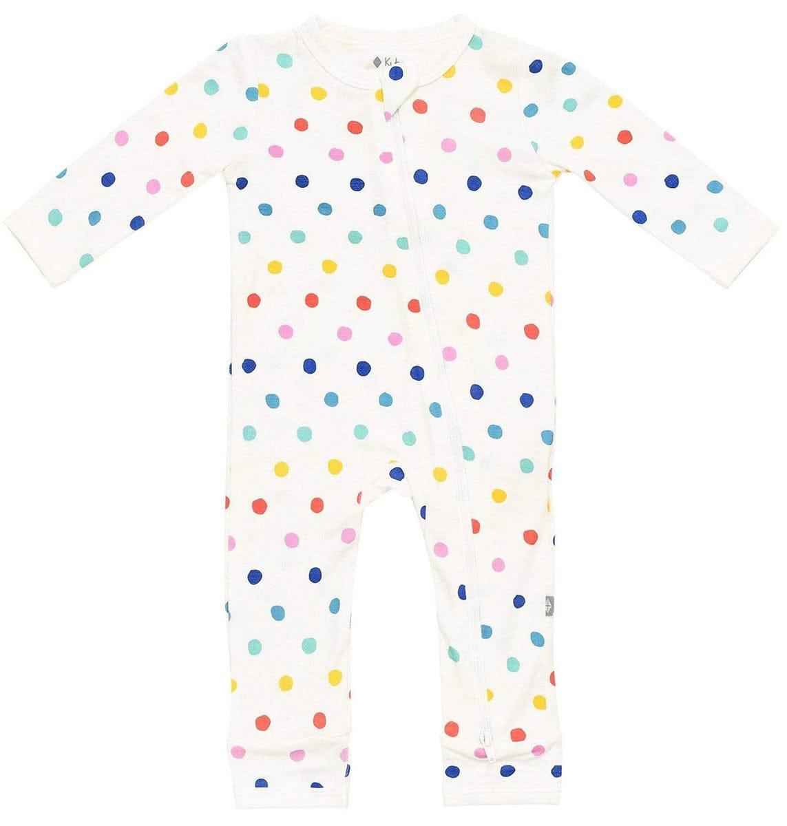 Kyte Baby Printed Zippered Romper - Polka Dots (Newborn) - PD1910SP21-0