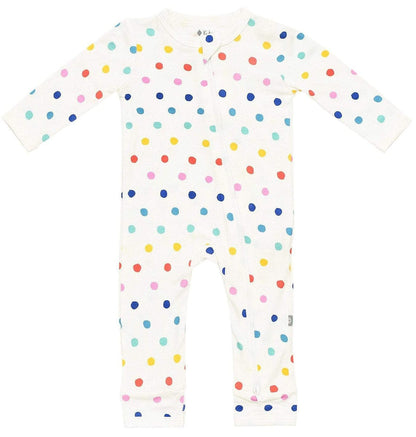 Kyte Baby Printed Zippered Romper - Polka Dots (Newborn) - PD1910SP21-0