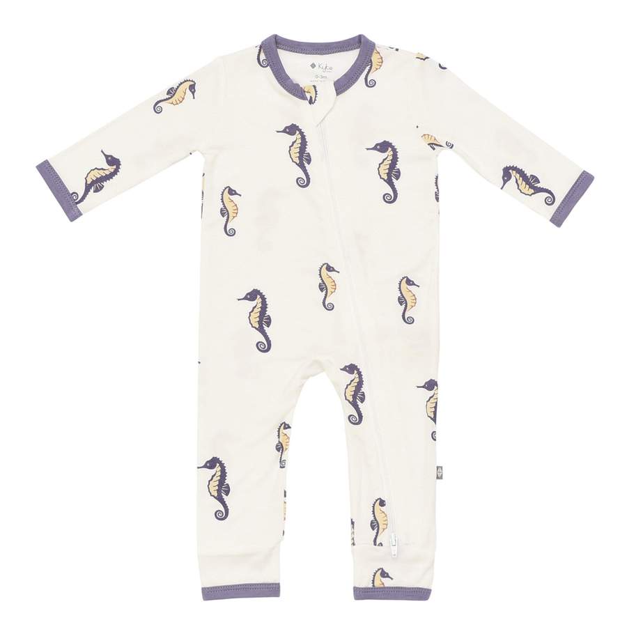 Kyte Baby Printed Zippered Romper - Sea Horse (12-18 months) - 1910SS4