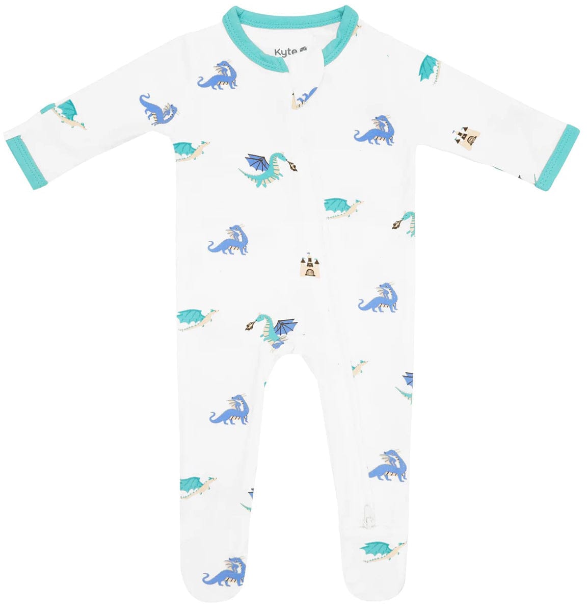 Kyte Baby Zippered Footie - Dragon (0-3M) - 1911DG1
