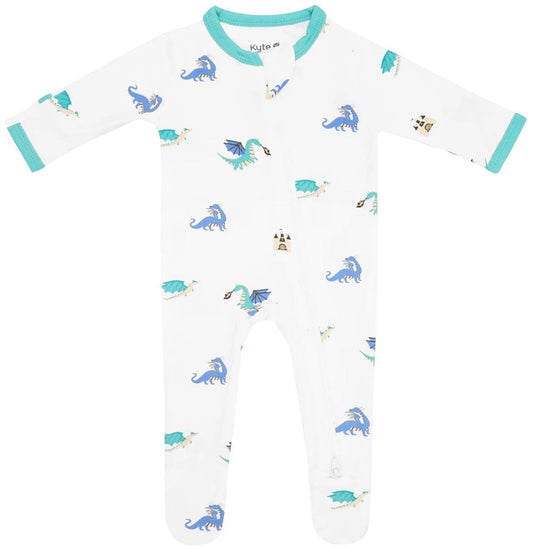 Kyte Baby Zippered Footie - Dragon (Newborn)