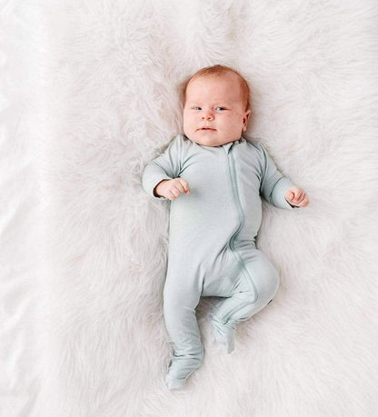 Kyte Baby Zippered Footie - Sage (6-12 months) - 1908sg3