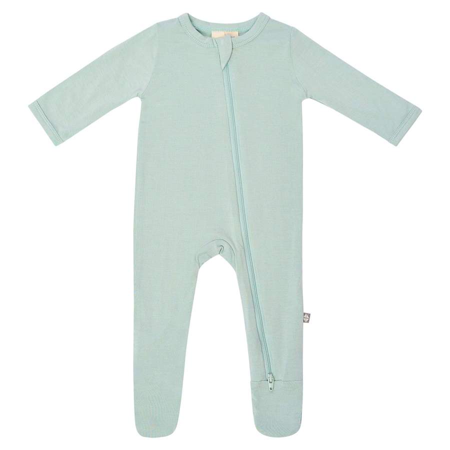 Kyte Baby Zippered Footie - Sage (6-12 months) - 1908sg3