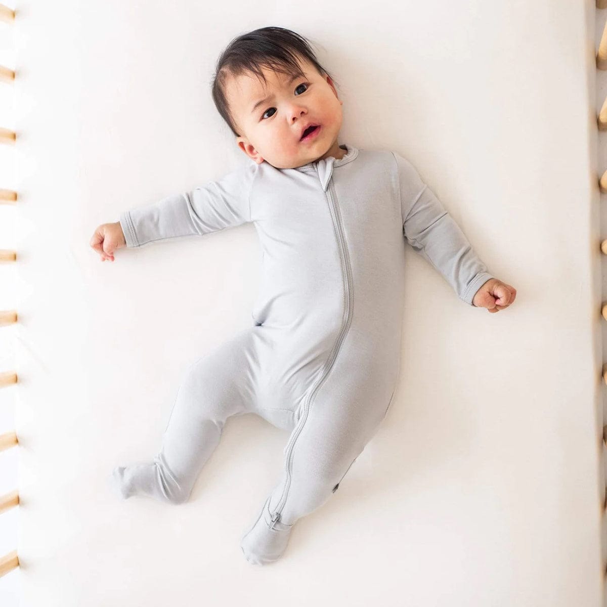 Kyte Baby Zippered Footie - Storm (0-3M) - 1908ST1
