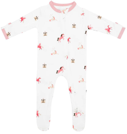 Kyte Baby Zippered Footie - Unicorn (0-3M) - 1911UN1