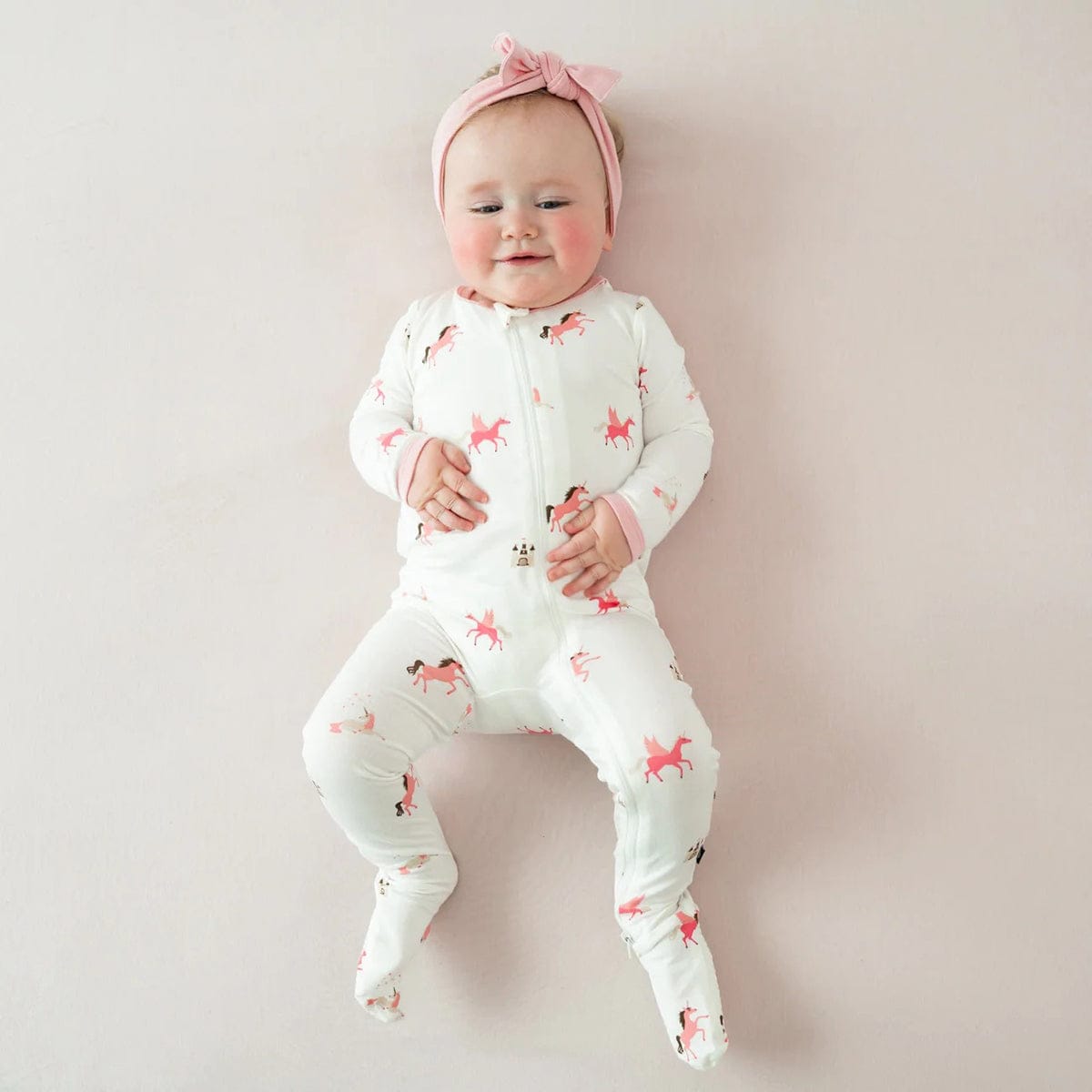 Kyte Baby Zippered Footie - Unicorn (3-6M) - 1911UN2