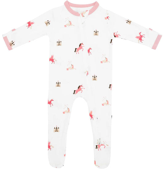 Kyte Baby Zippered Footie - Unicorn (3-6M) - 1911UN2