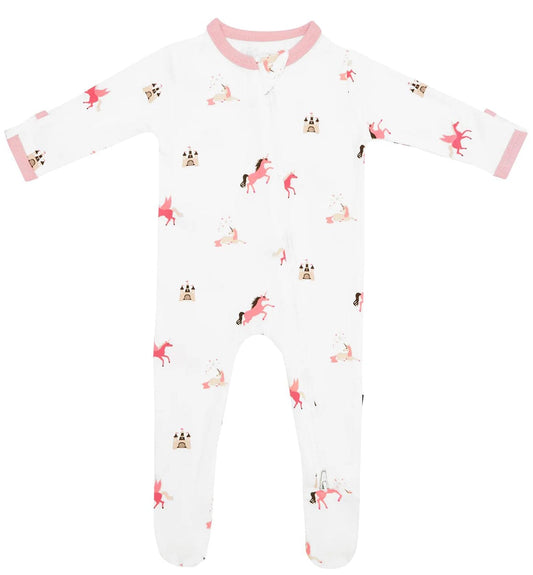Kyte Baby Zippered Footie - Unicorn (Newborn)