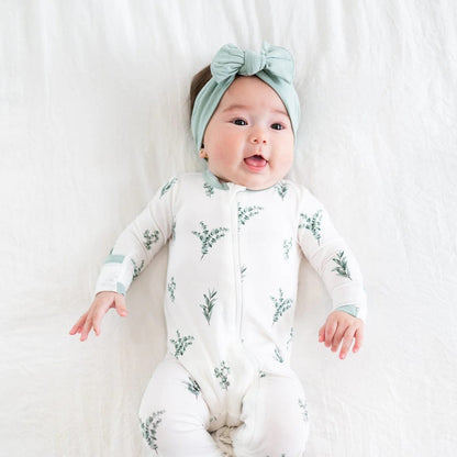 Kyte Baby Zippered Romper - Eucalyptus (6-12M) - 1910EU3