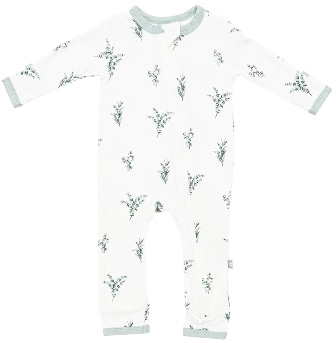Kyte Baby Zippered Romper - Eucalyptus (6-12M) - 1910EU3
