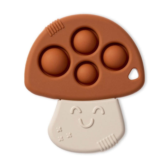 Itzy Ritzy Itzy Pop Silicone Teether w/ Sensory Popper - Mushroom - POP8497