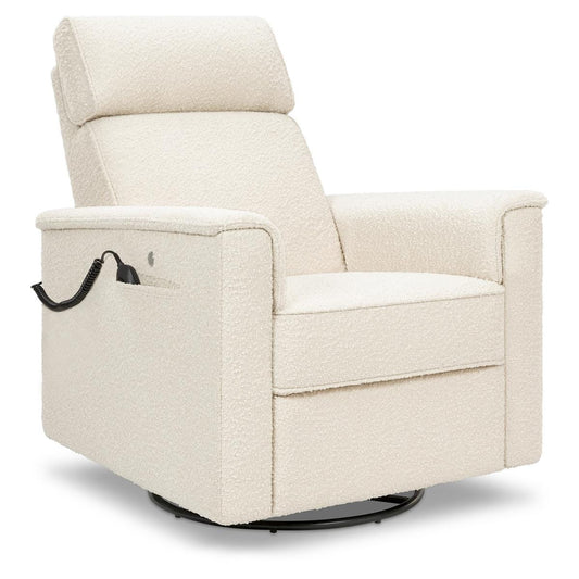Namesake Willa Deluxe Power Glider Recliner w/ Heat & Massage - Performance Ivory Boucle - M17183PWB