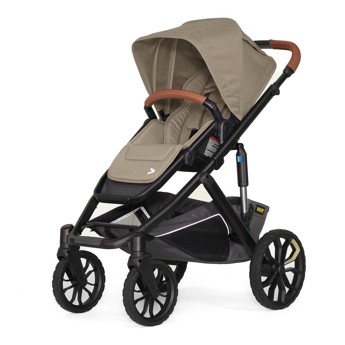 Veer Switch&Roll Luxe Single-to-Double Stroller Bundle with Leather Kit - Brown Mica (One Box) - BOX-SNR-LEA-BMIC
