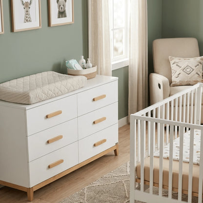 dadada Lala Big 6-Drawer Dresser - White / Natural