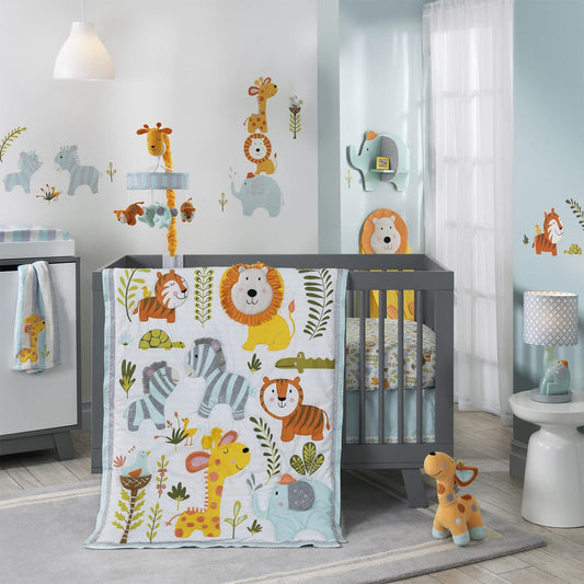 Lambs & Ivy Dena Happi Jungle 4 Piece Bedding Set - 590004V