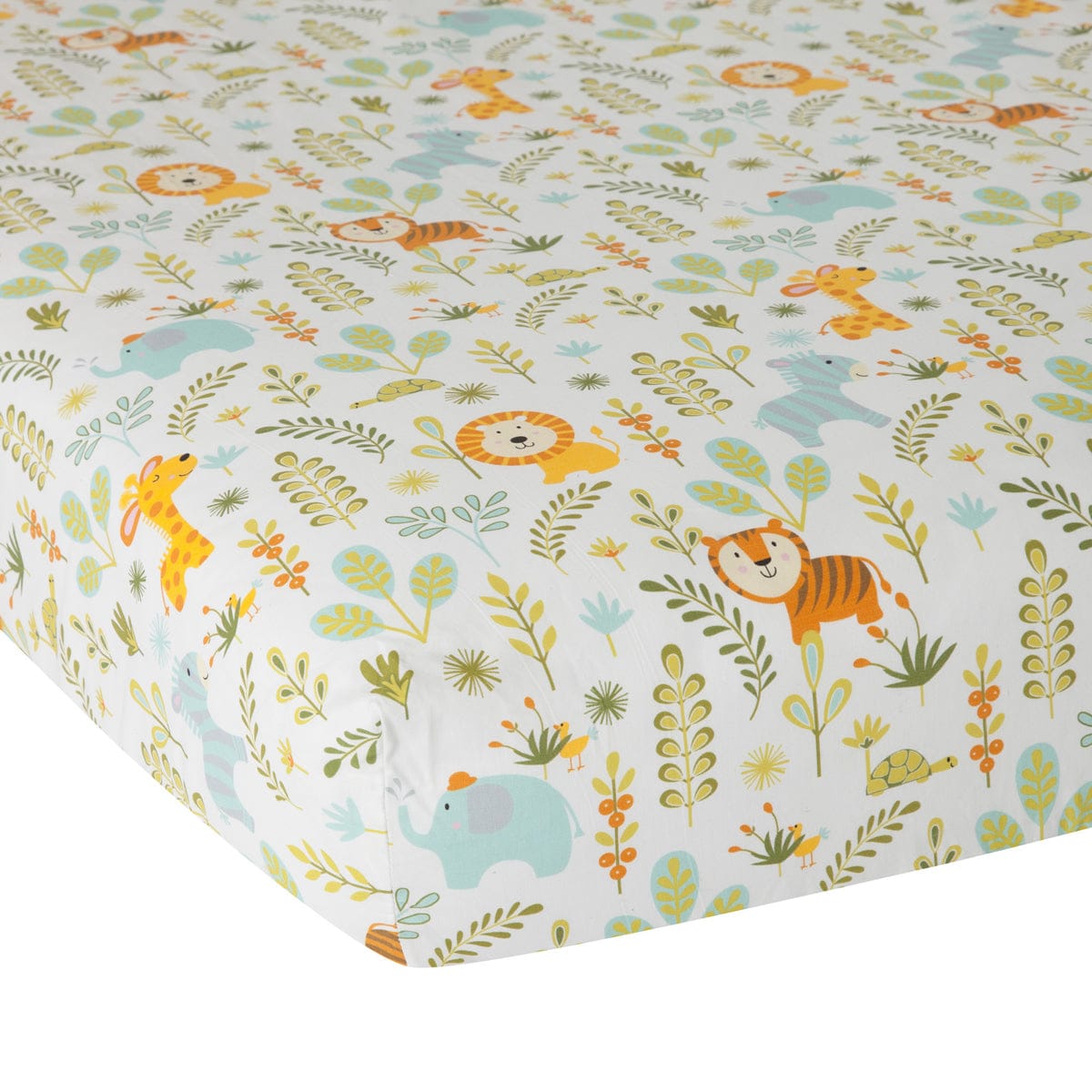 Lambs & Ivy Dena Happi Jungle Fitted Crib Sheet - 590006B