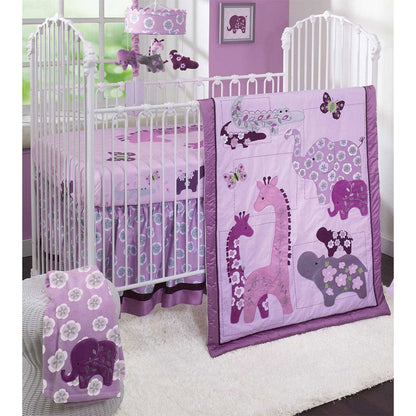 Lambs & Ivy Lavender Jungle 4 Piece Crib Bedding Set - 557004V