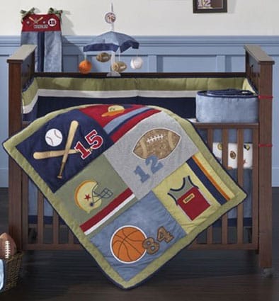 Lambs & Ivy Little Playoffs 4 Piece Crib Bedding Set - 1404V