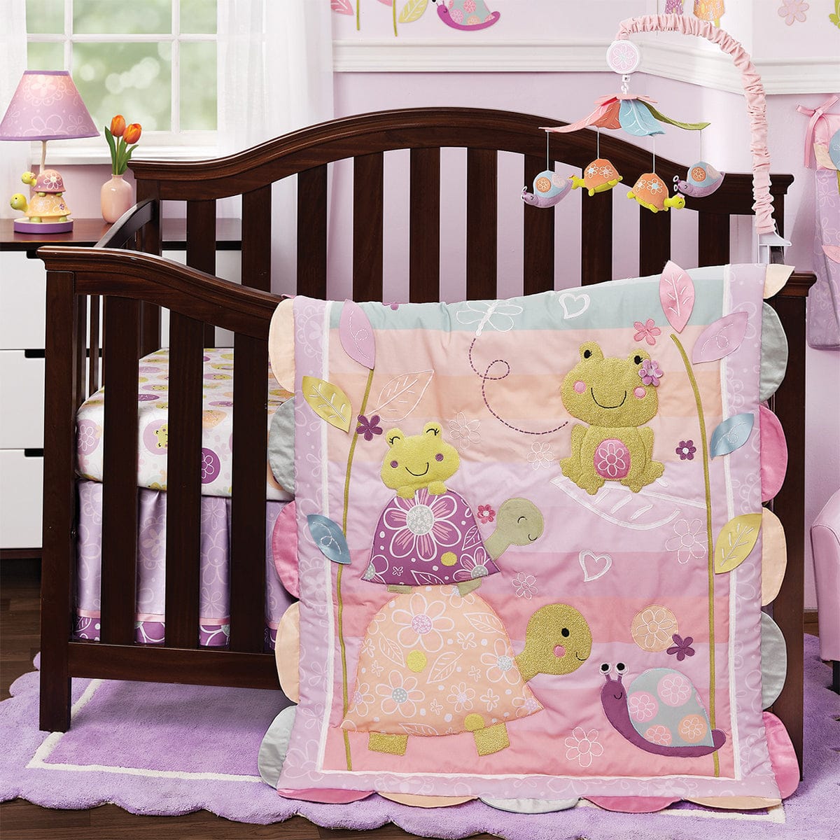 Lambs & Ivy Puddles 4 Piece Crib Bedding Set - 568004V
