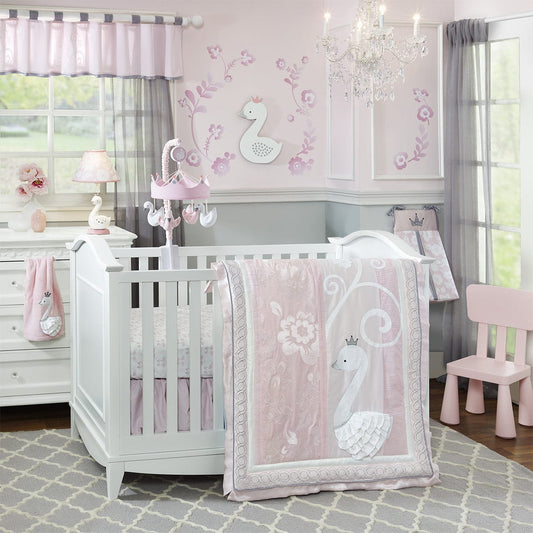 Lambs & Ivy Swan Lake 4 Piece Crib Bedding Set - 573004V