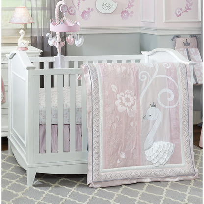 Lambs & Ivy Swan Lake 4 Piece Crib Bedding Set - 573004V