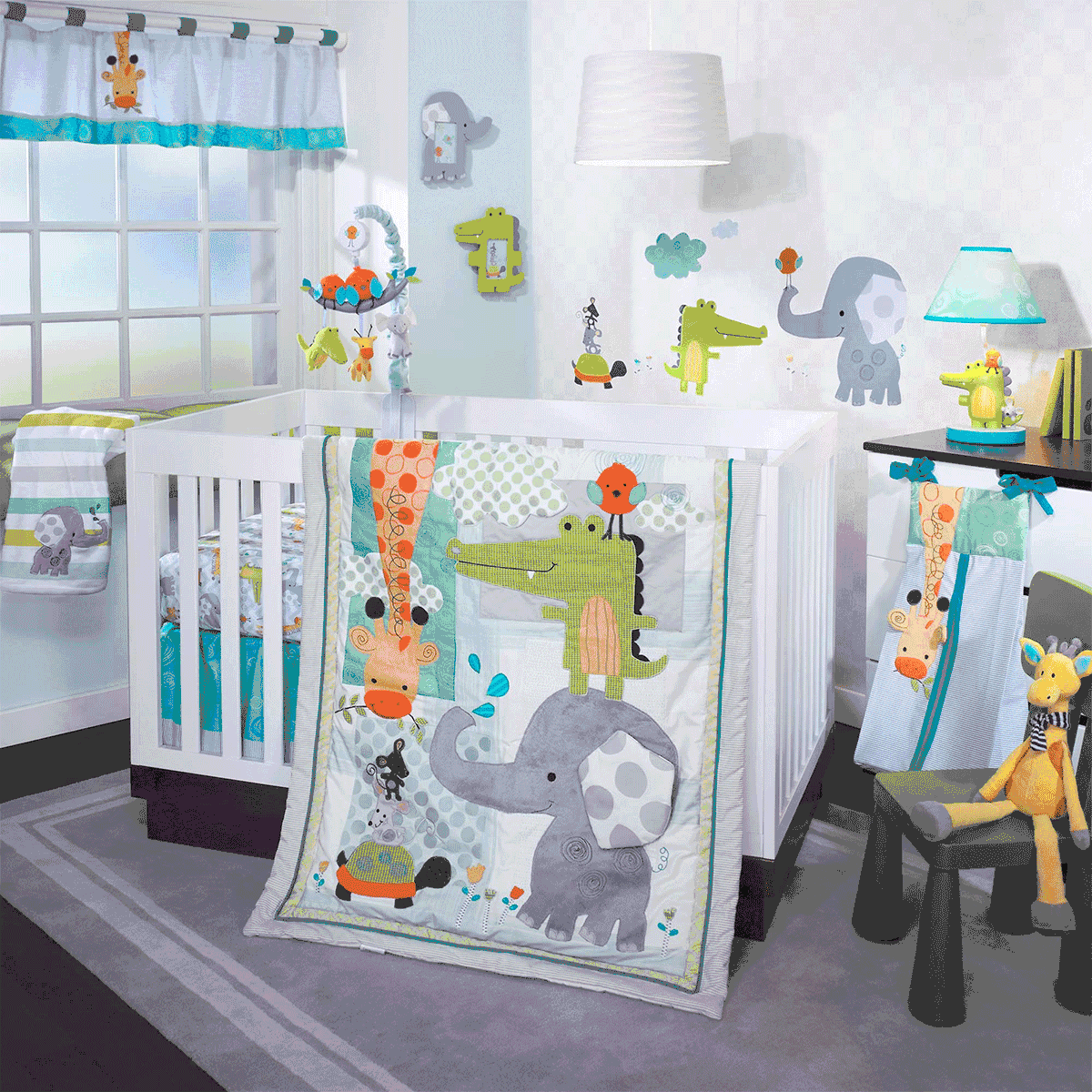Lambs & Ivy Yoo-Hoo 4 Piece Crib Bedding Set - 565004V