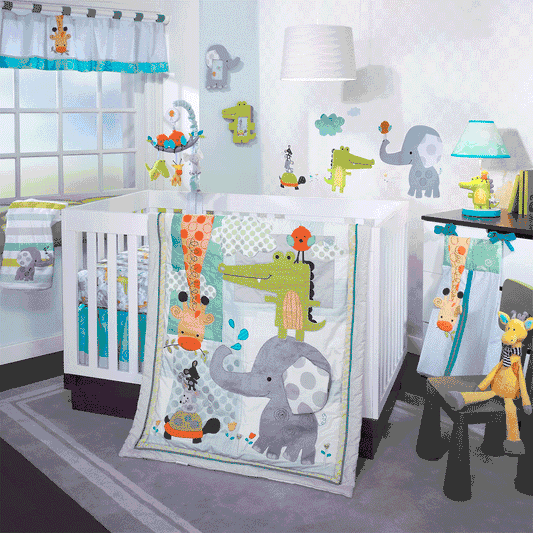Lambs & Ivy Yoo-Hoo 4 Piece Crib Bedding Set - 565004V