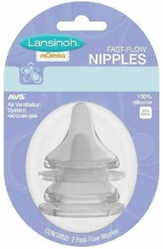 Lansinoh mOmma Fast Flow Nipples - 2 Pack - 71025