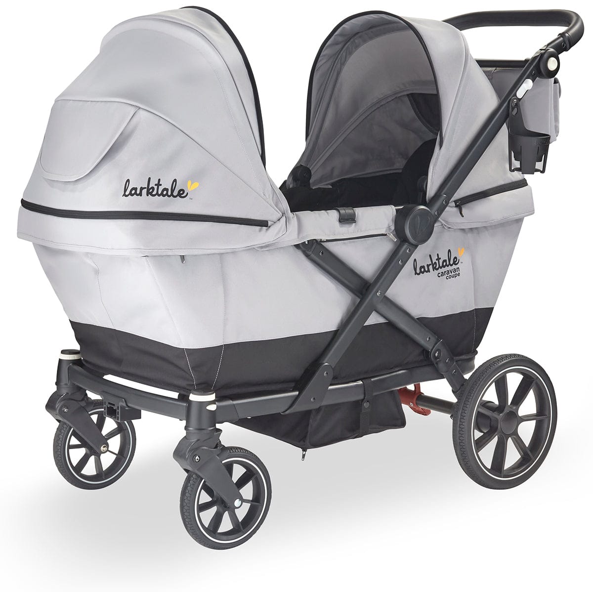 Larktale Caravan Coupe (2 Seater) Stroller Wagon - Gray/Black