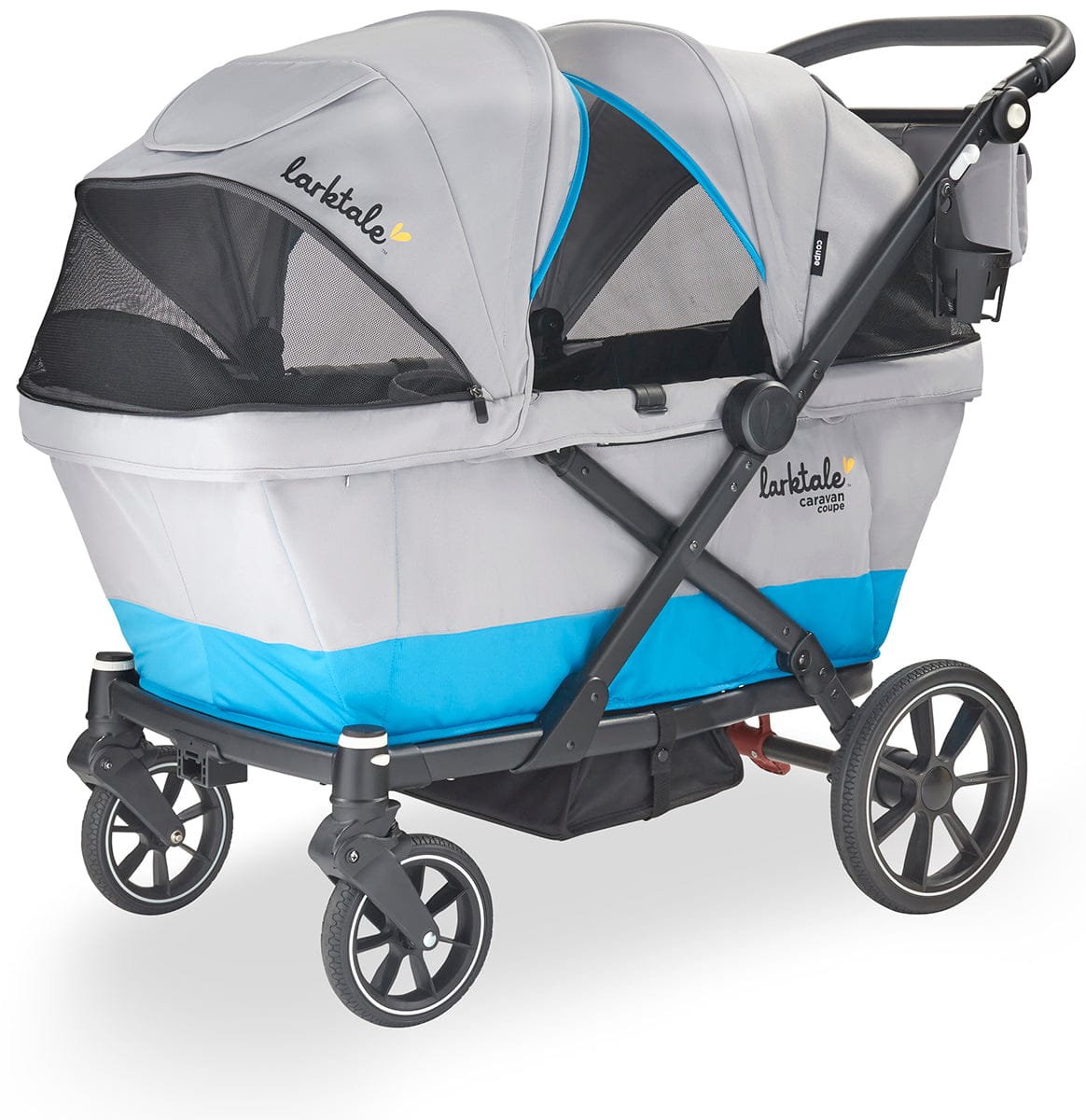 Larktale Caravan Coupe (2 Seater) Stroller Wagon - Gray/Black