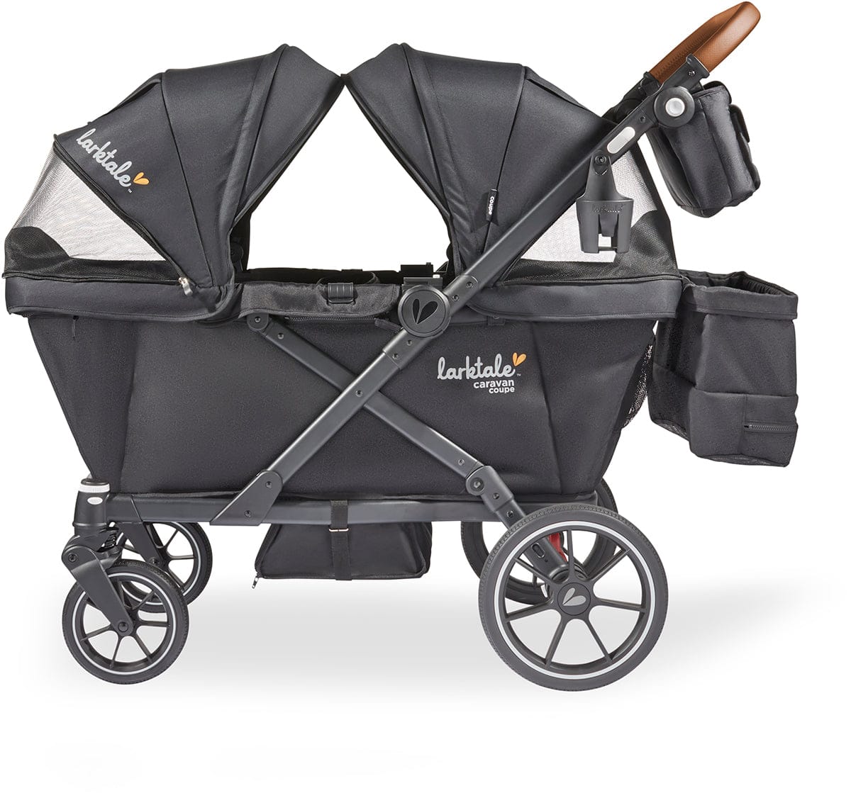 Larktale Caravan Coupe Quad (4 Seater) Stroller Wagon - Byron Black - LK51039