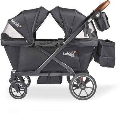 Larktale Caravan Coupe Quad (4 Seater) Stroller Wagon - Byron Black - LK51039