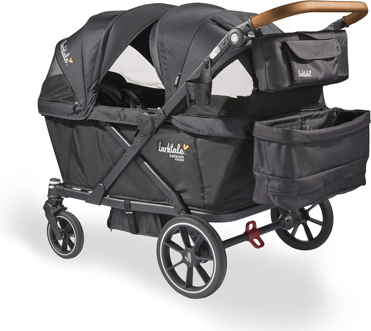 Larktale Caravan Coupe Quad (4 Seater) Stroller Wagon - Byron Black - LK51039