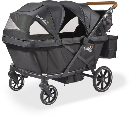 Larktale Caravan Coupe Quad (4 Seater) Stroller Wagon - Byron Black - LK51039