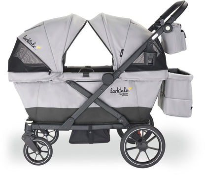 Larktale Caravan Coupe Quad (4 Seater) Stroller Wagon - Gray / Black - LK51030