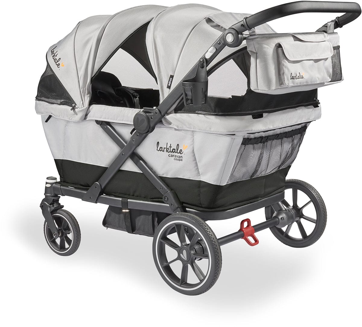 Larktale Caravan Coupe Quad (4 Seater) Stroller Wagon - Gray / Black - LK51030