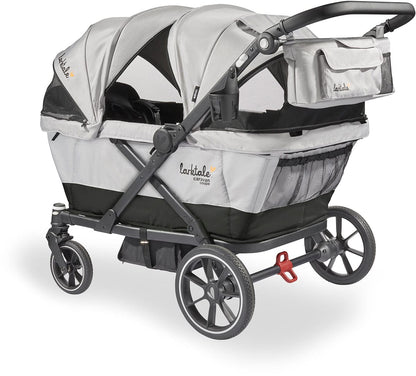Larktale Caravan Coupe Quad (4 Seater) Stroller Wagon - Gray / Black - LK51030