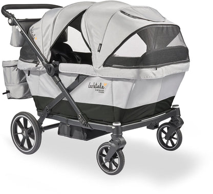 Larktale Caravan Coupe Quad (4 Seater) Stroller Wagon - Gray / Black - LK51030