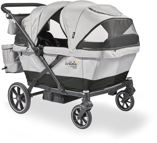 Larktale Caravan Coupe Quad (4 Seater) Stroller Wagon - Gray / Black - LK51030