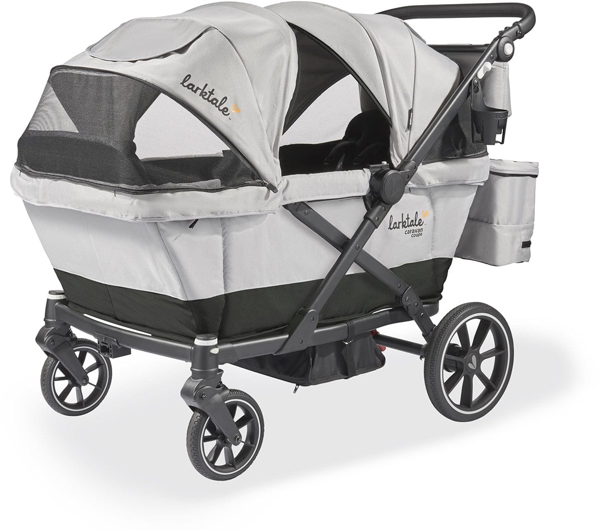 Larktale Caravan Coupe Quad (4 Seater) Stroller Wagon - Gray / Black - LK51030