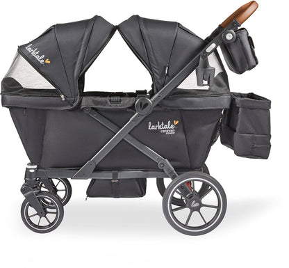 Larktale Caravan Coupe V2 (2 Seater) Stroller Wagon - Byron Black - LK51029