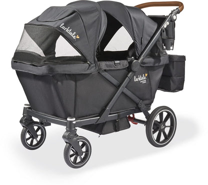 Larktale Caravan Coupe V2 (2 Seater) Stroller Wagon - Byron Black - LK51029