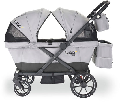 Larktale Caravan Coupe V2 (2 Seater) Stroller Wagon - Gray / Black - LK51020