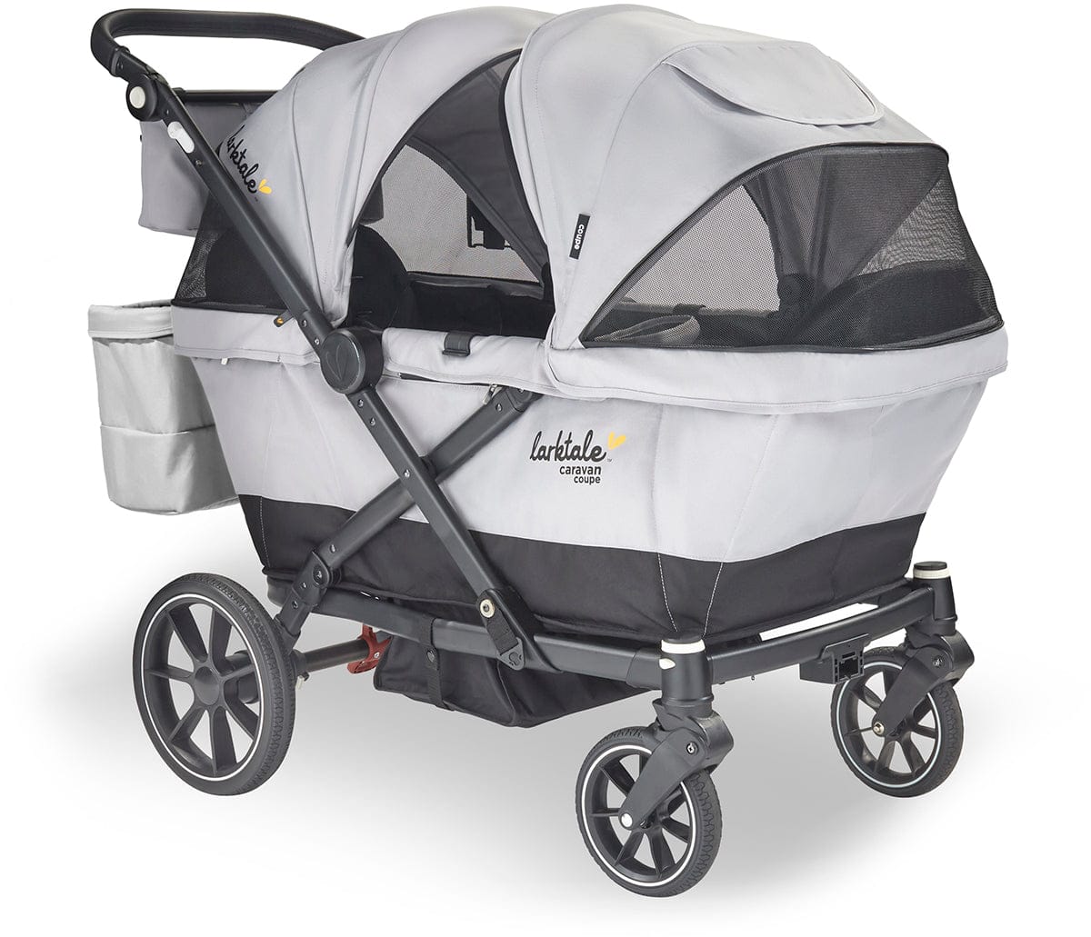 Larktale Caravan Coupe V2 (2 Seater) Stroller Wagon - Gray / Black - LK51020