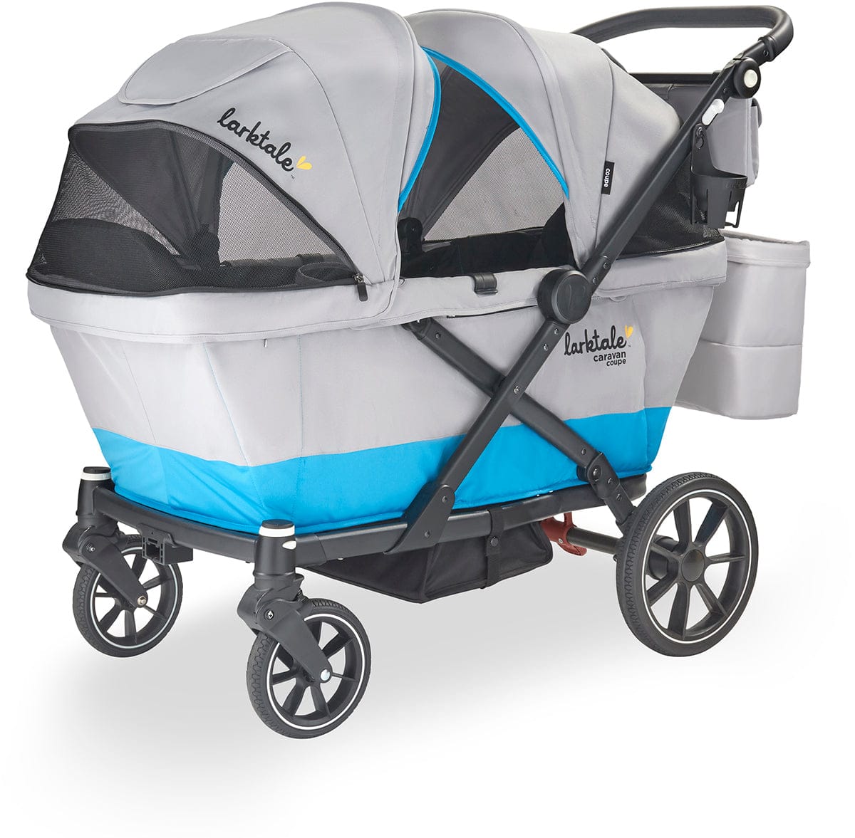 small stroller wagon Larktale Caravan Coupe V2 Compact Stroller Wagon, Gray / Blue