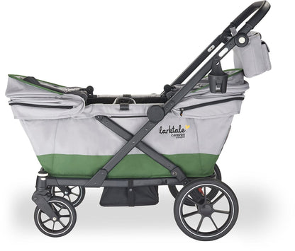 Larktale Caravan Coupe V2 (2 Seater) Stroller Wagon - Gray / Green - LK51027