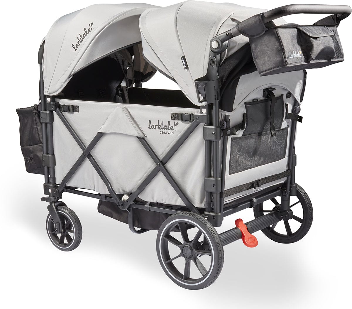 Larktale Caravan Quad (4 Seater) Stroller Wagon - Avalon Gray - LK50030
