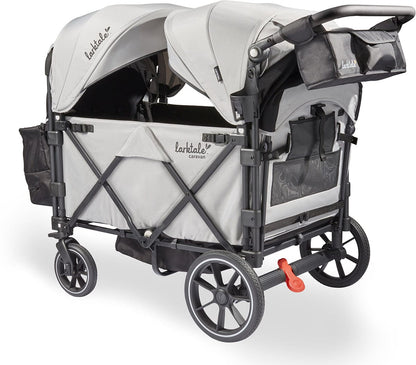 Larktale Caravan Quad (4 Seater) Stroller Wagon - Avalon Gray - LK50030