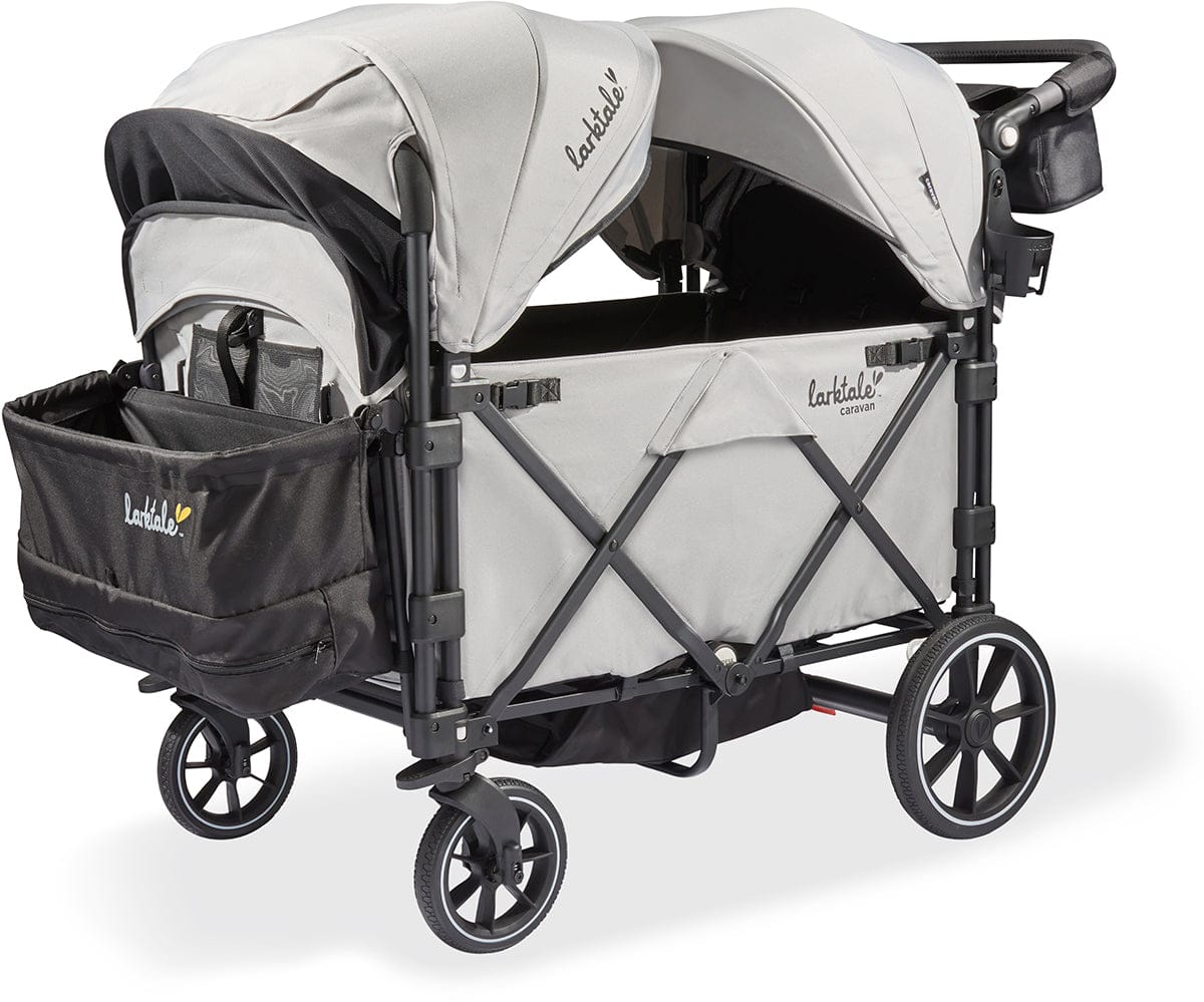 Larktale Caravan Quad (4 Seater) Stroller Wagon - Avalon Gray - LK50030