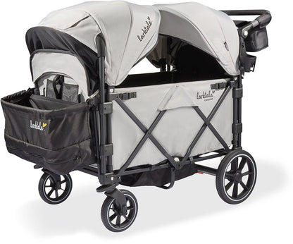 Larktale Caravan Quad (4 Seater) Stroller Wagon - Avalon Gray - LK50030